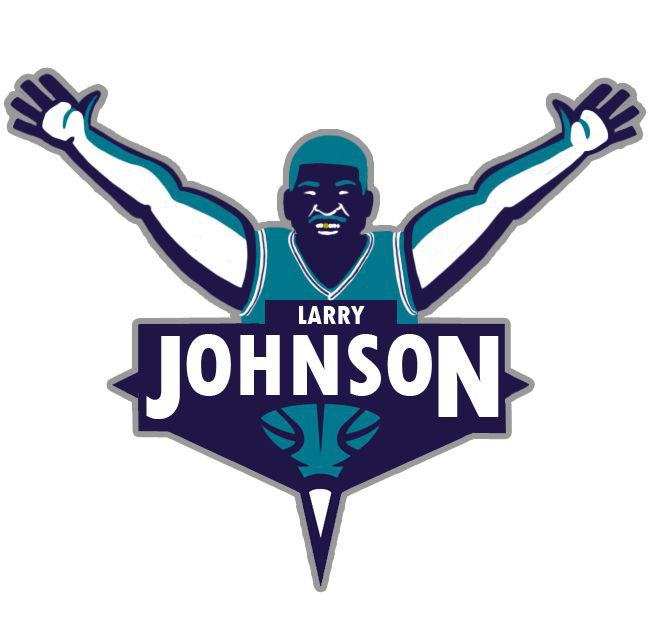 Charlotte Hornets Larry Johnson Logo iron on heat transfer